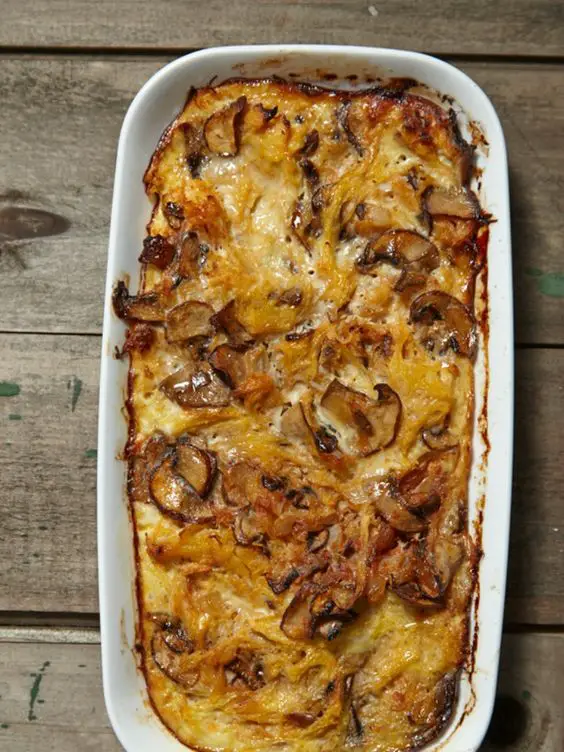 Easy And Gluten-Free Caramelized Onion Spaghetti Squash Casserole For Busy Weeknights
