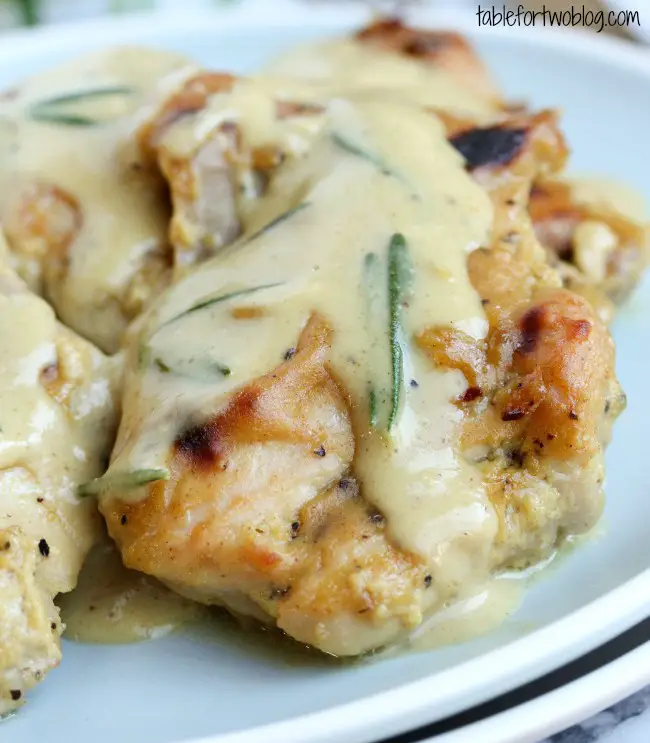 This Baked Chicken With Dijon Mustard Sauce And Rosemary Is Absolutely Delicious