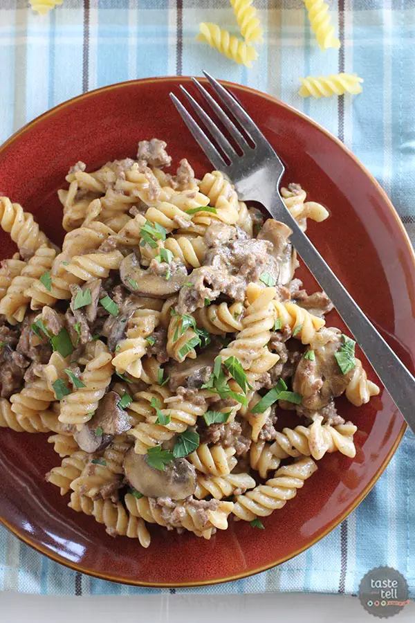 Really Delicious And Easy One Pot Ground Beef Stroganoff