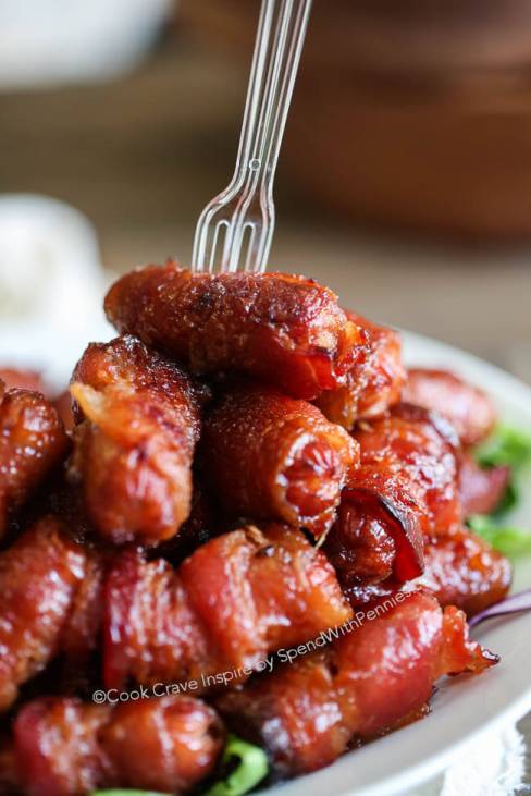 Make Your House Football Game-Day Headquarters With This Bacon Wrapped Smokies With Brown Sugar Recipe