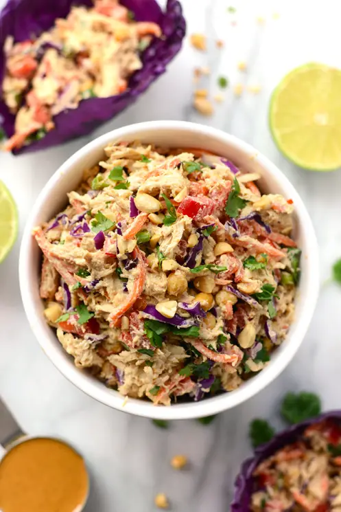 Easy Healthy Thai Peanut Chicken Salad To Eat Tonight