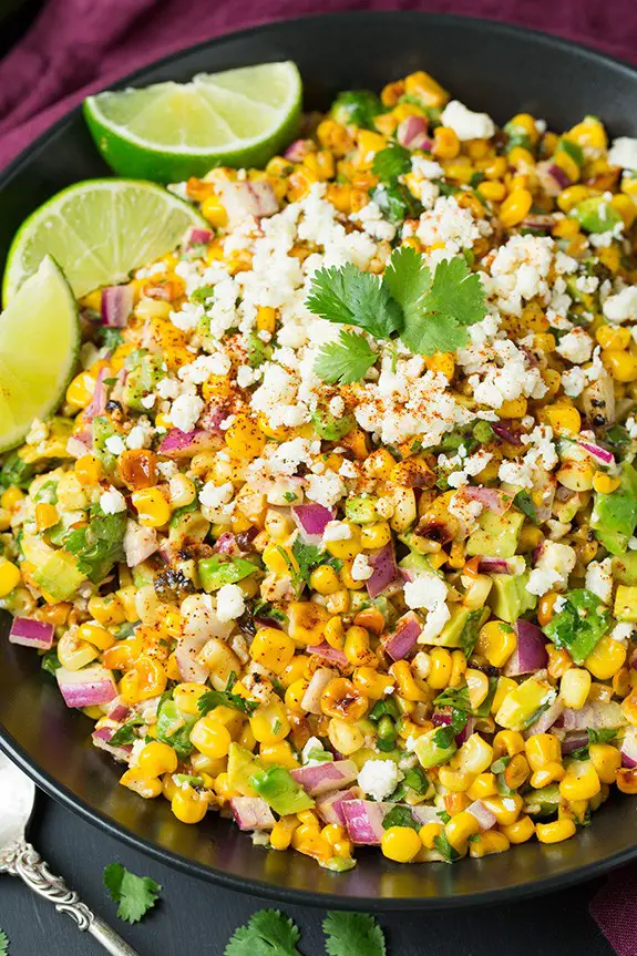 This Delicious Mexican Street Corn Salad With Avocado Recipe Is A Fiesta In A Bowl!