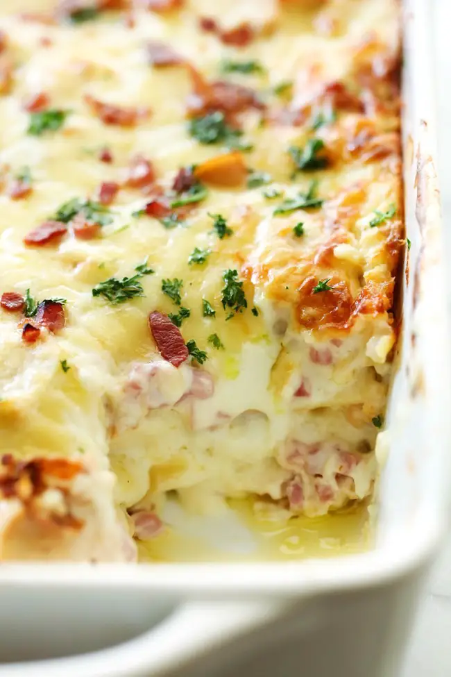 Creamy And Delicious Chicken Cordon Bleu Lasagna