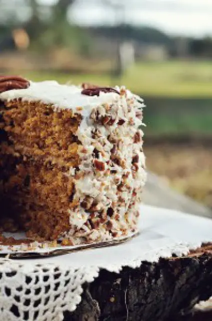 Very Moist And Delicious Caramel Pumpkin Italian Cream Cake