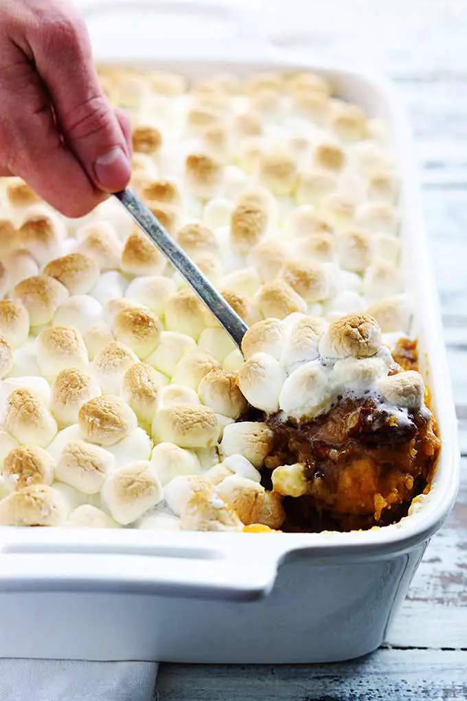 Seriously Delicious Slow Cooker Mashed Sweet Potatoes With Marshmallows