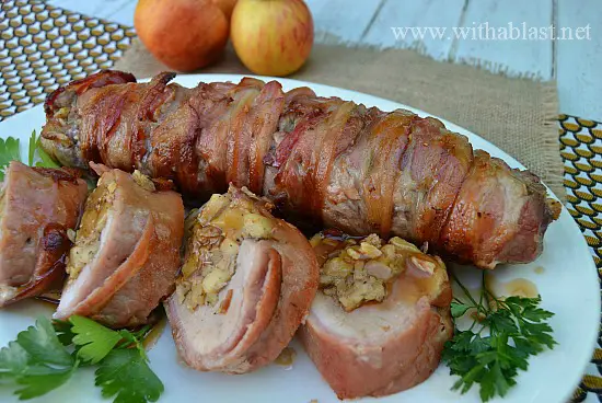 Bacon-Wrapped Stuffed Pork Tenderloin- This Recipe Is Amazing!