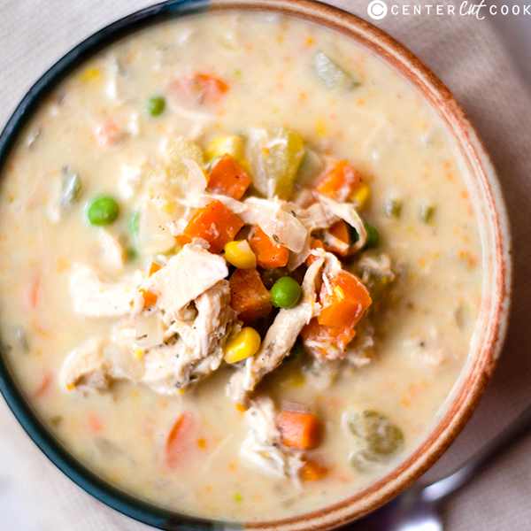 A Healthier Version Of Chicken Pot Pie - Made In The Slow Cooker Too!