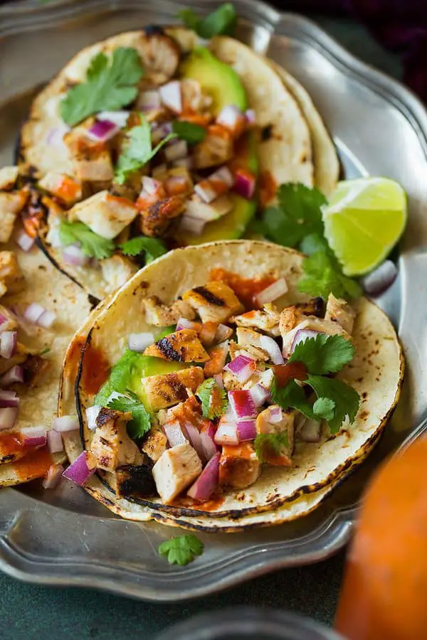 Insanely Amazing Grilled Chicken and Avocado Street Tacos