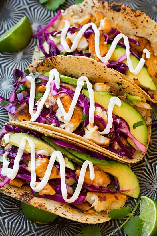 Very Tasty, Easy, And Healthy Fish Tacos With Cabbage Slaw