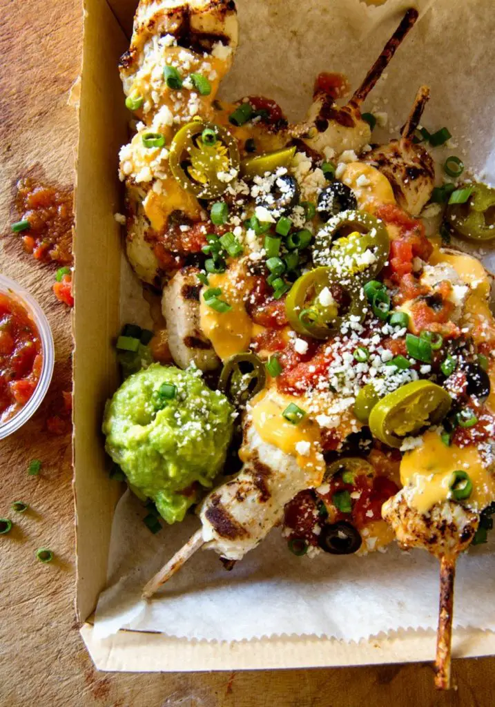 Best Super Bowl Appetizer Ideas-Chicken Skewer Nachos