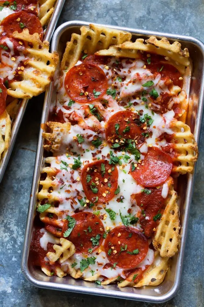 Best Super Bowl Appetizer Ideas-Waffled Pizza Fries