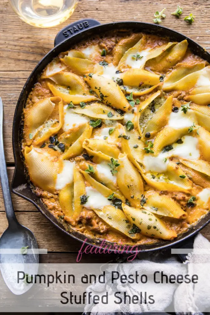 Pumpkin and Pesto Cheese Stuffed Shells