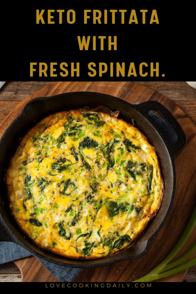 Keto Breakfast Recipes For Beginners- Keto Frittata With Fresh Spinach