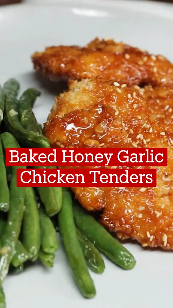 Baked Honey Garlic Chicken Tenders With Green Beans