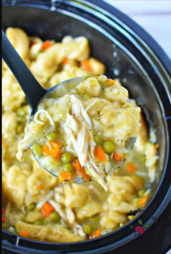 Crockpot Chicken and Dumplings with Canned Biscuits