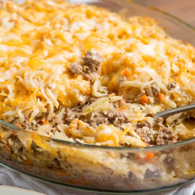 Cheesy Shredded Hash Brown Casserole With Ground Beef: Comforting Leftovers That Will Be Fought Over