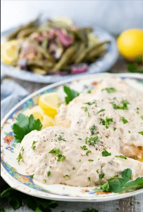 Dump-and-Bake Cream of Mushroom Chicken